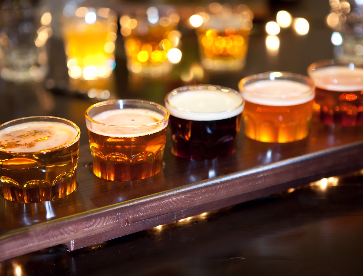 Beer samples served at Dylan's Restaurant